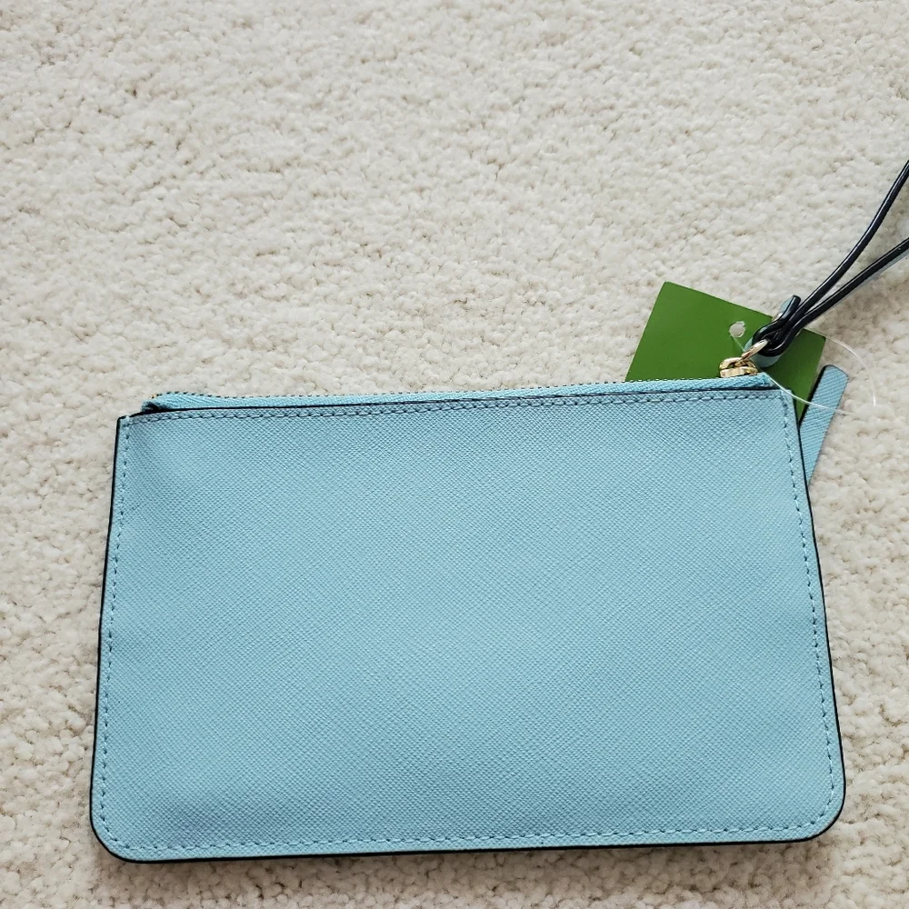 NWT Kate Spade Bee Milkas Pond Wristlet in Blue Hydrangea